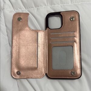 Rose Gold Phone Wallet Case